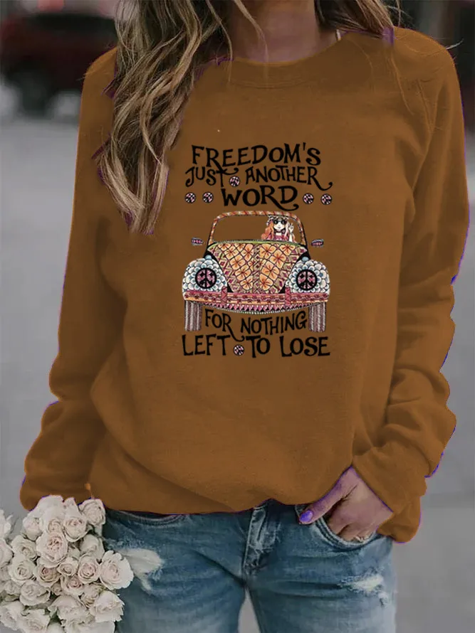 

Women Hoodie Friends Car Printed Hoodies Women Fleece Long Sleeve O Neck Loose Sweatshirt Girls Pullovers Winter