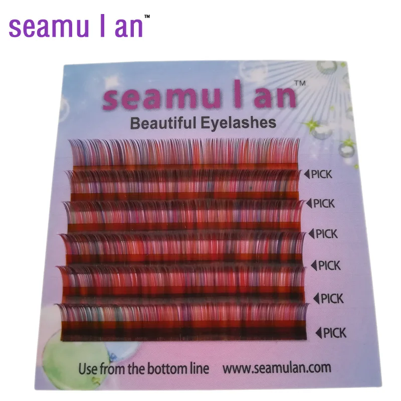 

Mix Color Individual Eyelash Faux Eyelash Extensions Natural Soft Colored Lashes Mink Rainbow Eyelash Cilios