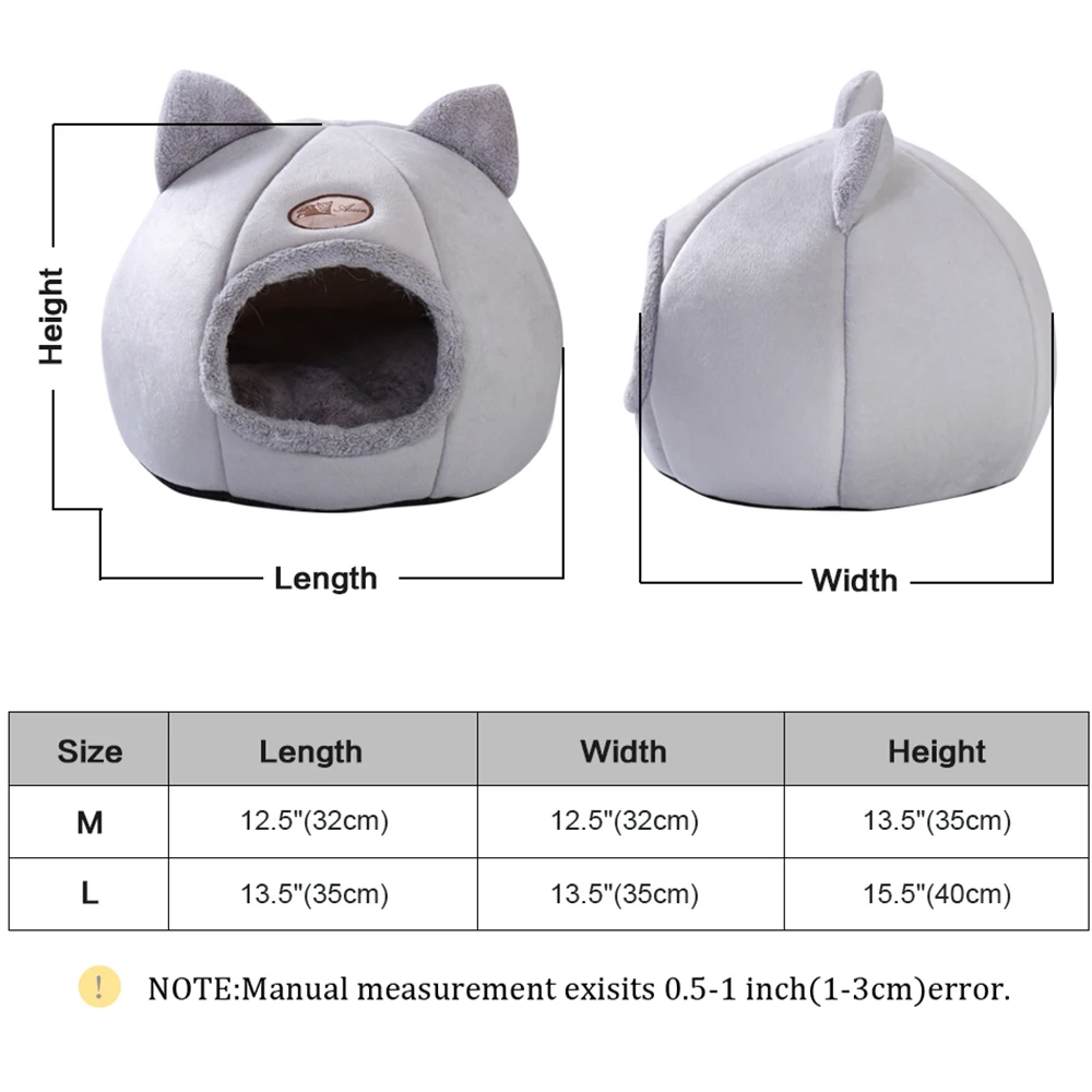 Съемный домик для домашних питомцев теплая Лежанка кошек зимняя подстилка