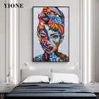 Портрет женщины, картина, современный абстрактный красочный граффити, настенные художественные картины, постеры для гостиной, спальни