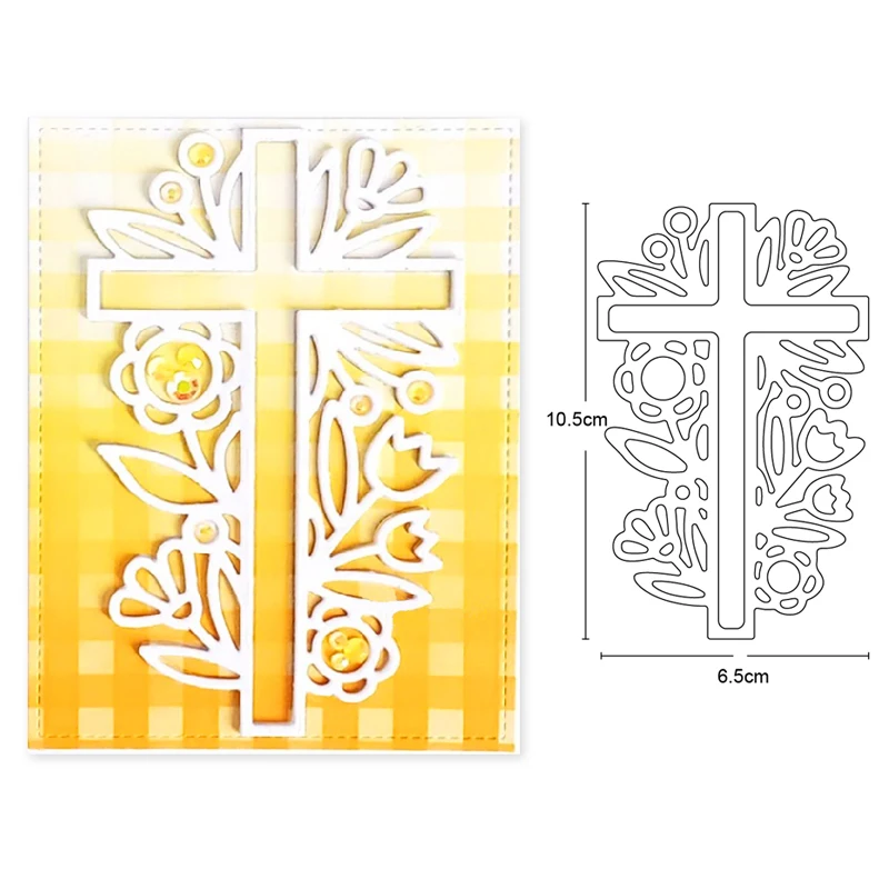 

Cross Flower Frame Metal Cutting Dies Stencils New Carft Scrapbooking Photo Album Decoration Embossing Paper Card Making Die Cut