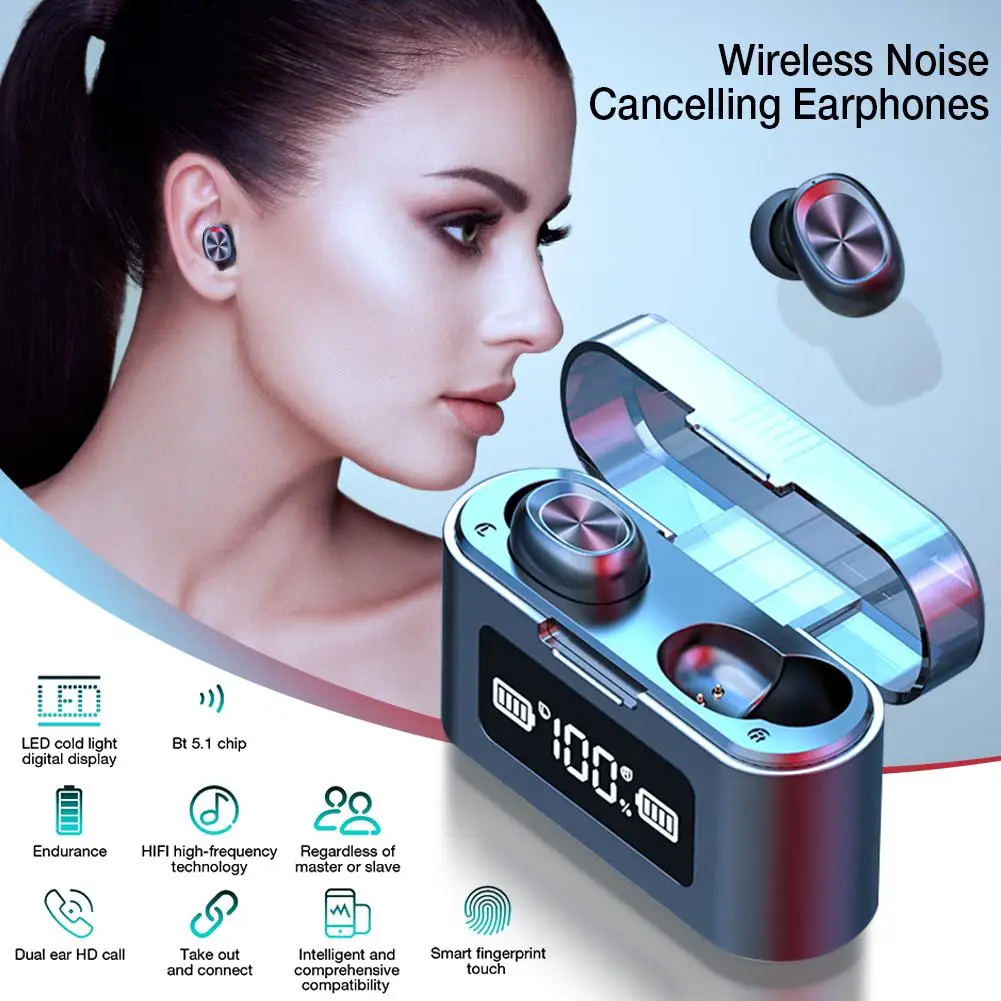 Наушники вкладыши TWS Bluetooth 5 1 наушники беспроводные с наушниками зарядным