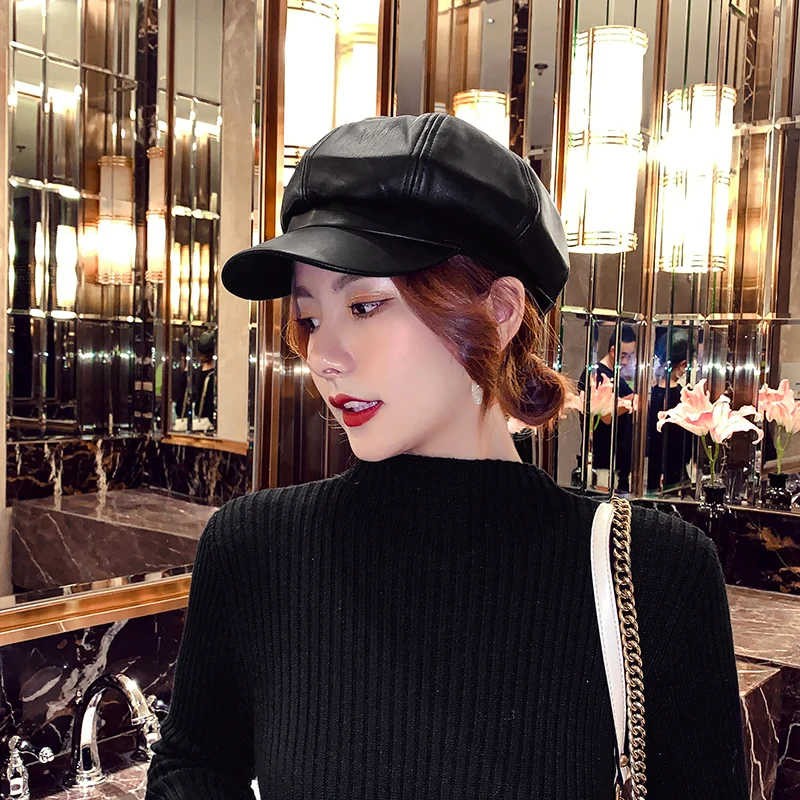 Новые модные Восьмиугольные шляпы для женщин Классическая кепка газетчика из