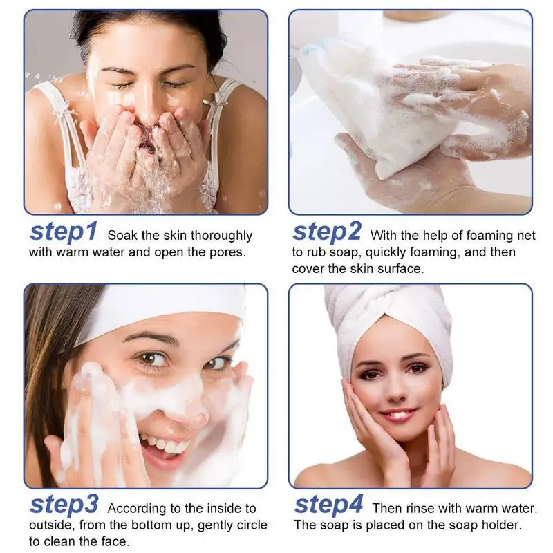 Goat Milk Sea Salt Soap Remove Pimple Pores Acne Treatment Base Tools Wash Care Cleanser Soap Face Moisturizing Skin C5Y2