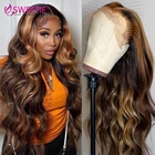 Парик из натуральных человеческих волос, 13x 4, 4x4