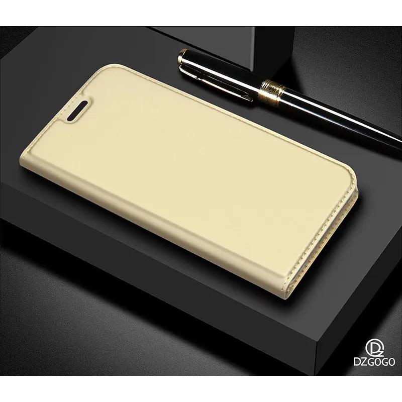 Роскошный кожаный чехол-книжка для IPhone X XS Max 7 8 6S Plus SE, чехол-книжка для Apple IPhone XR XS 11 Pro Max, чехол Hoesje, сумка - Цвет: Золотой