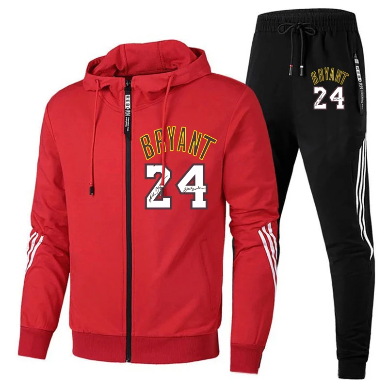

Men's autumn and winter suit zipper hoodie + pants two pieces of casual sportswear men's sportswear gym brand clothing sports su