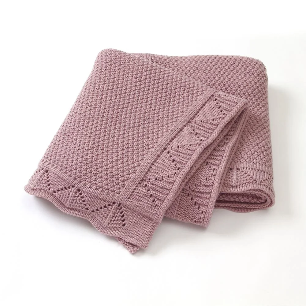 

Baby Blankets Knitted Newborn Soft Warm Swaddle Wrap Sleep Sas 100*80cm Kids Bath Towels Children Outdoor Stroller Accories