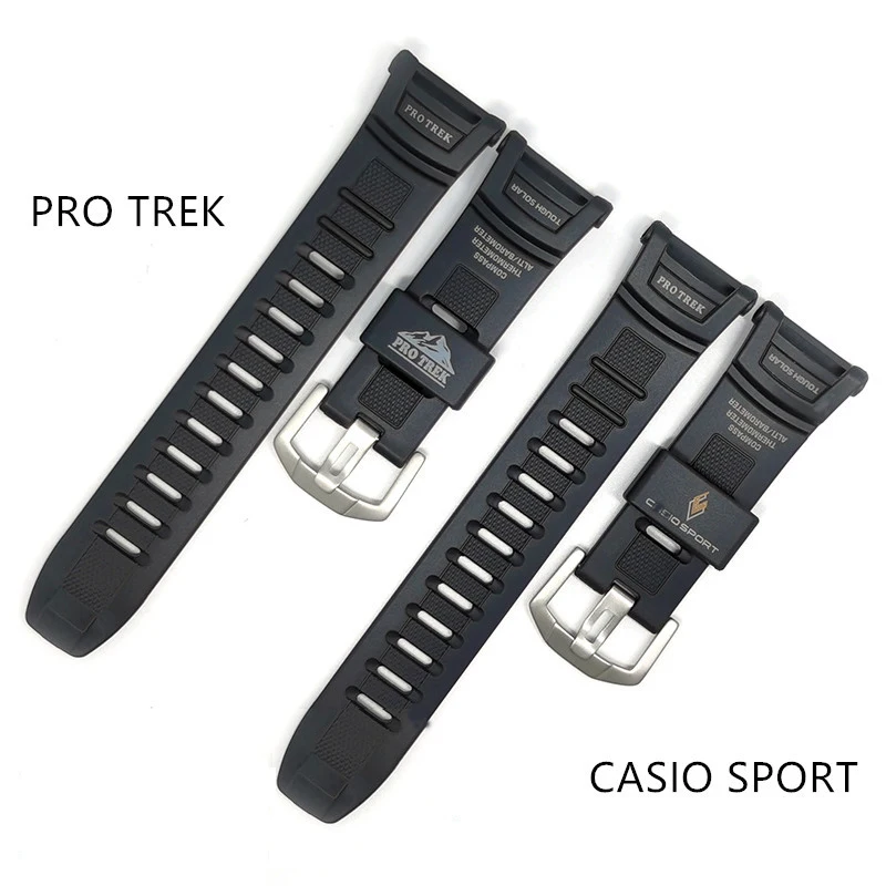 Ремешок резиновый для Casio G Shock PRG 130 PRW1500 PRW 1500 PRG130 130Y сменный ремешок мужские