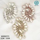 (1 шт.) стразы из розового золота с серебристым и золотым кристаллом, свадебная аппликация для платья, WDD0771