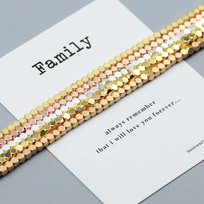 WLYeeS 3 мм матовые Квадратные бусины из Натурального Гематита разделительные