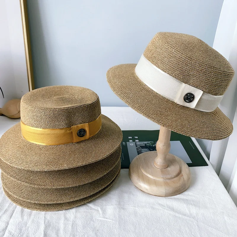 Шляпа Женская Вельветовая с шелковыми краями и плоским верхом маленькая