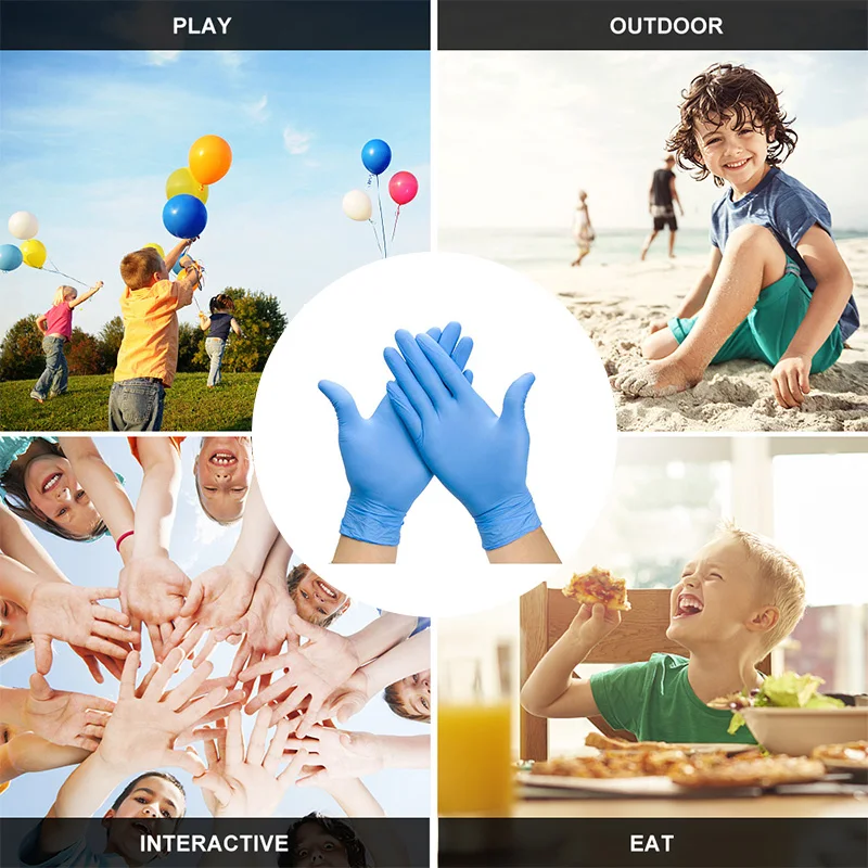 IMBABY 100 шт./лот одноразовые латексные перчатки детские XS с нитрилом для защиты