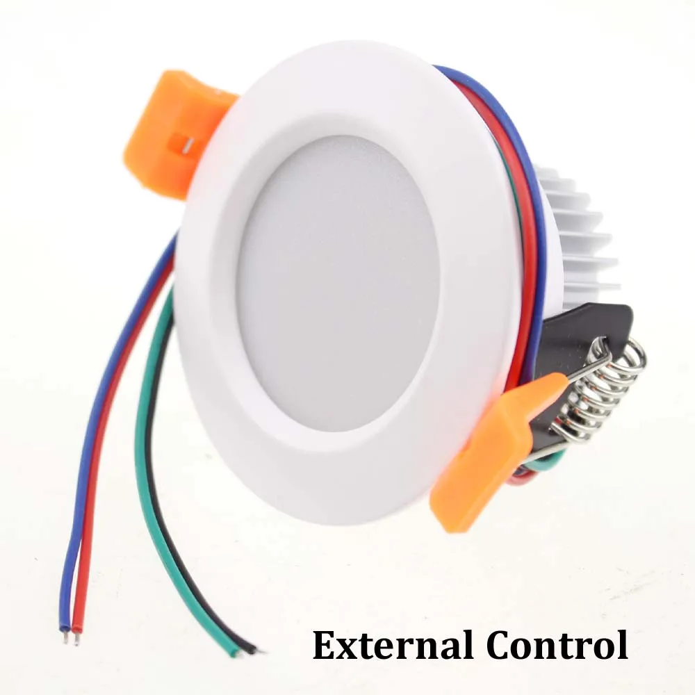 RGB 12V 3W de techo Led Downlight empotrado ronda punto blanco plafón de Led Luz de punto Rgb empotrada Led luces de techo