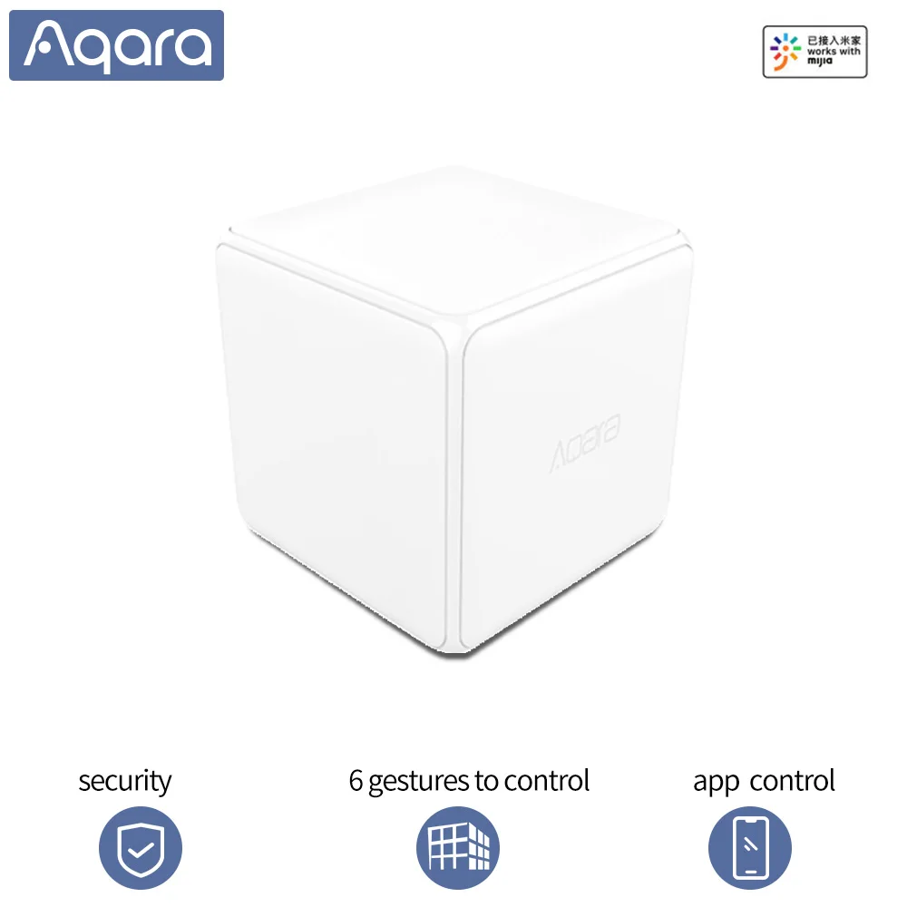 Контроллер Aqara Magic Cube, беспроводной переключатель, 6 жестов, датчик умного дома, датчик moiton Zigbee, Wi-Fi, приложение Mihome от AliExpress WW