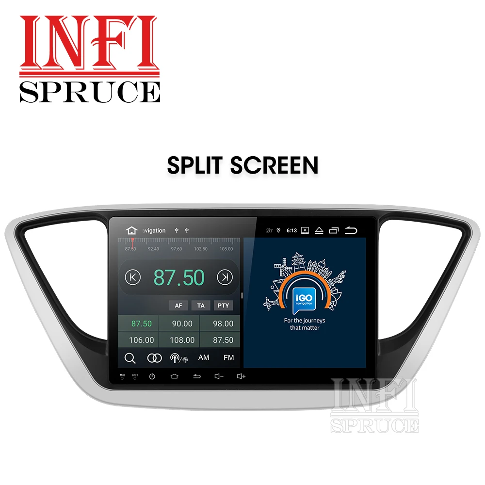 Автомобильный DVD GPS 32G PX30 infispruce для Hyundai Verna Solaris 2017 9 &quotAndroid 0 головное устройство ПК