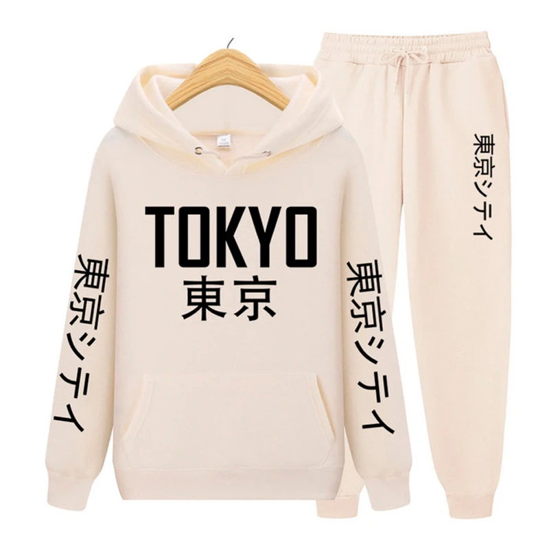 

CHAIYAO 2021 2-Piece Hoodie And Sweatpants Suit Japanese Track Suit Men And Women Sweatshirt Suit Hoodie Pants Jogging Pullover