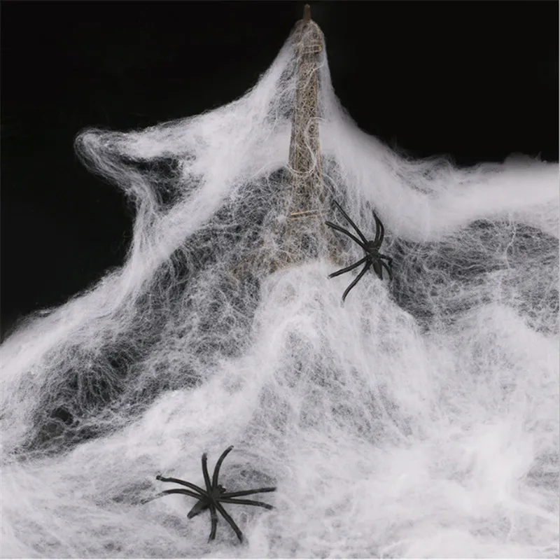 

20 г хлопок + 2 шт. паук украшения для Хэллоуина бар дом с привидениями паука из хлопка паука для Хэллоуина имитация паука шелковые реквизиты
