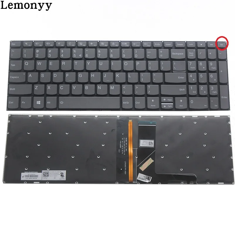 Новая клавиатура США для lenovo IdeaPad V330-15 V330-15ISK V330-15IKB US клавиатура ноутбука черный подсветка