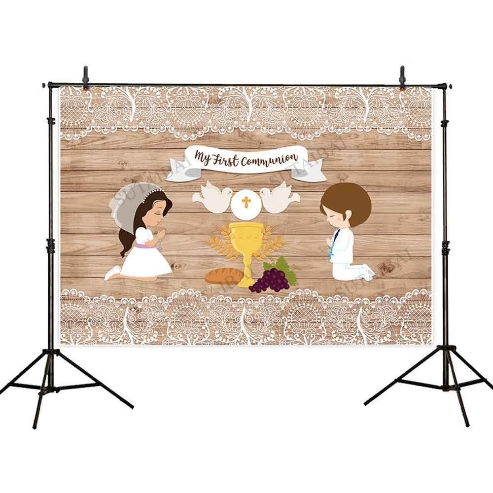 

Background Photography Girl My First Communion Reception Bible Custom Photo Background Backdrop Studio Photocall Details