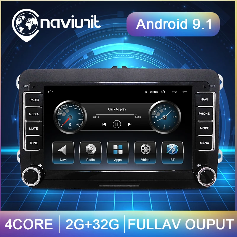 Автомобильное радио 2 Din Android 9 1 Авторадио GPS стерео для VW/Golf/Polo/Tiguan/Passat/b7/b6/SEAT/leon/Skoda