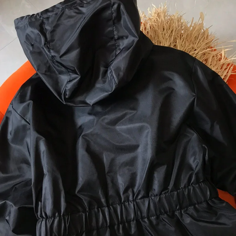 

2021 Spring and Autumn New Products Drawstring Button Pocket Women's Triangle Jacket Top Hanging Small Waist Bag Casual Jacket