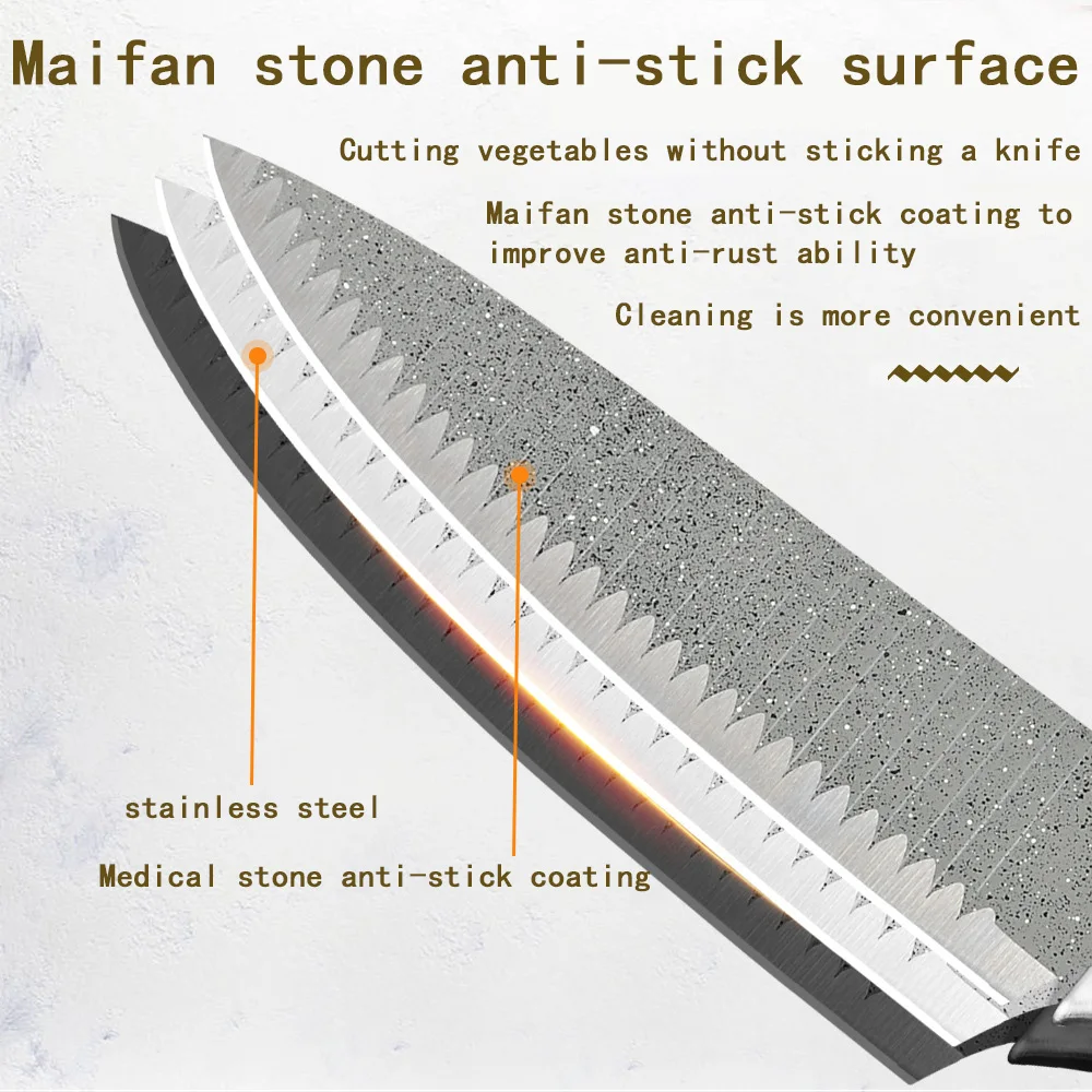 6 шт./компл. Нержавеющая сталь Кухня Набор ножей столовые приборы с подарочной