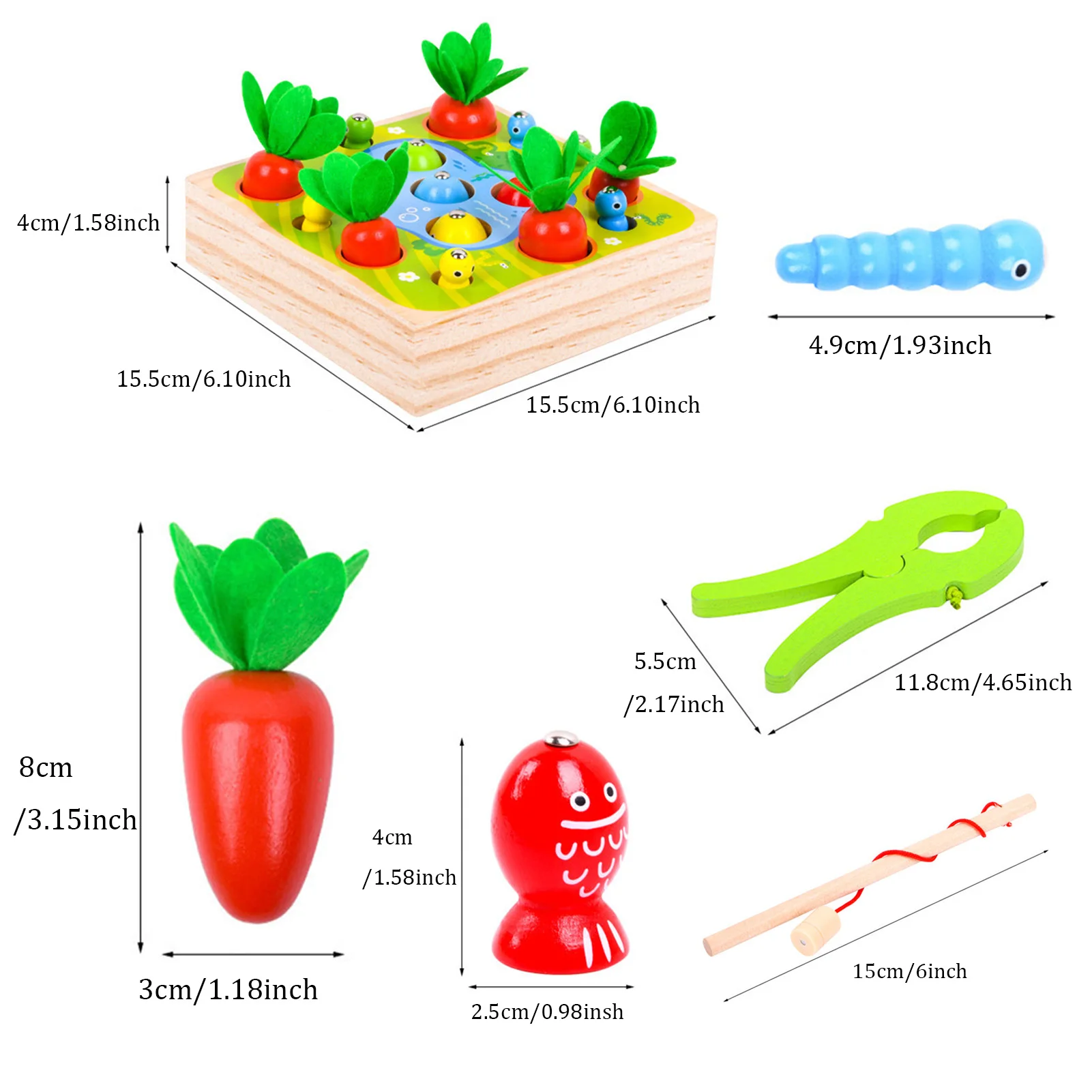 

Accessories Educational Training Fun Birthday Gift For Kids Wooden Magnetic Board Game Interaction With Rod Home Fishing Toy Set