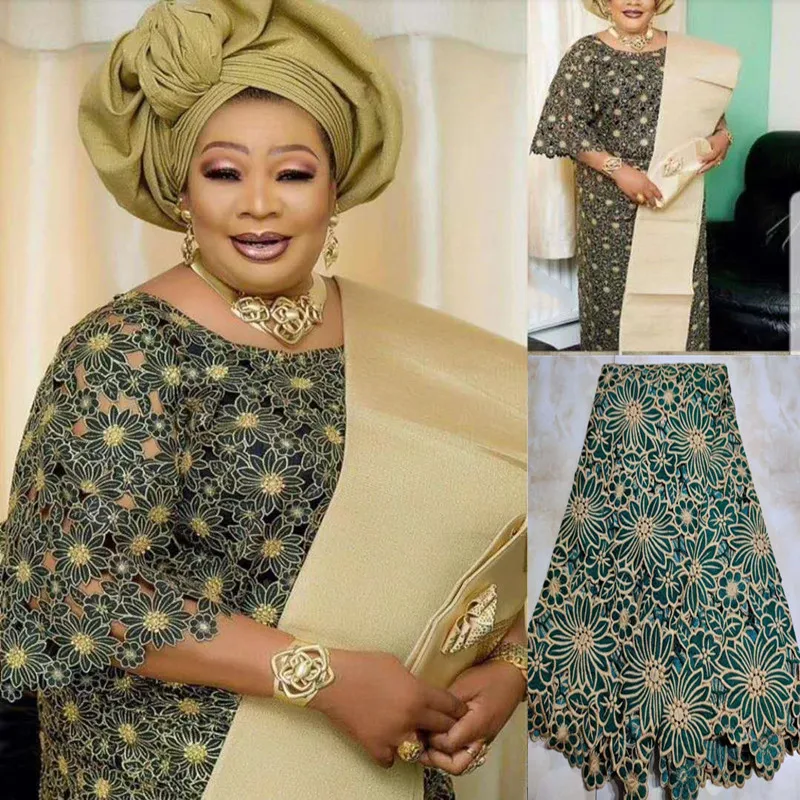 Горячая Распродажа ткань кружево Водорастворимая Ткань новое Африканское