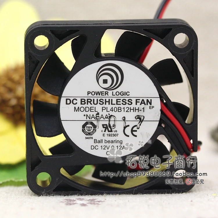 Бесшумный шариковый охлаждающий вентилятор Power Logic PL40B12HH-1 4010 4 см 12 В а | Компьютеры