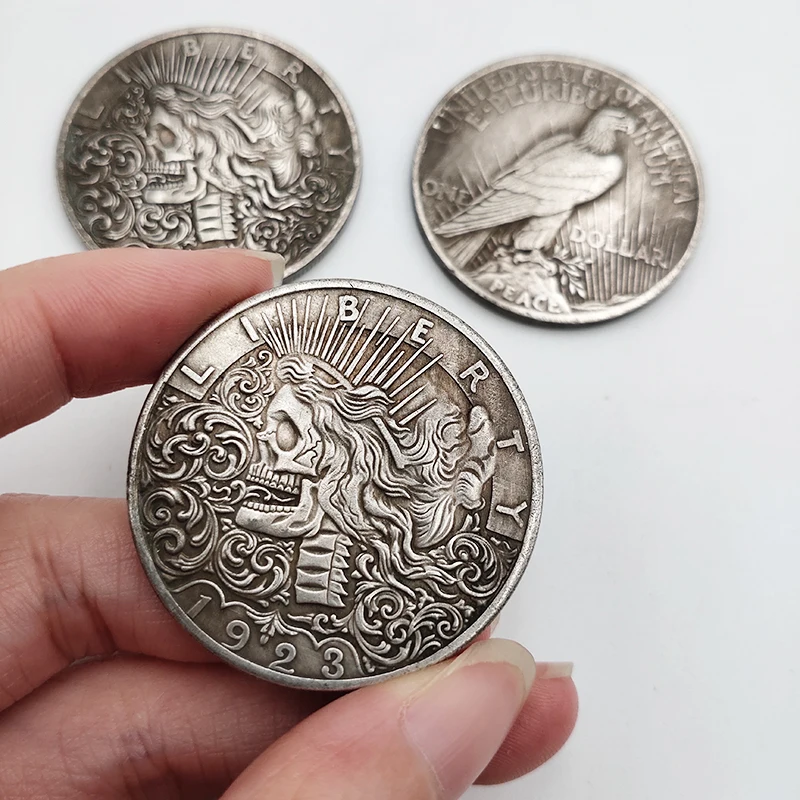 Юбилейная монета Хобо коллекция 1923 года памятная в виде короны с черепом для