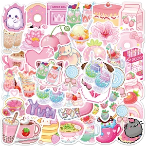 103050pcs cute pink pixel graffiti stickers aesthetic laptop phone suitcase guitar diy fridge waterproof sticker decal toy free global shipping