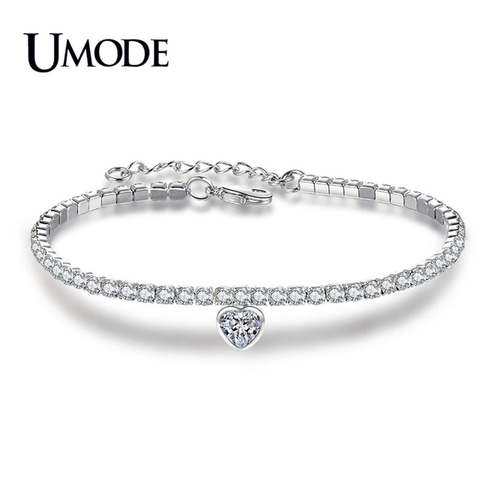 UMODE New Evil Eye Синий CZ Хрустальный Браслет Hamsa для ручного тенниса женщин цепочка в