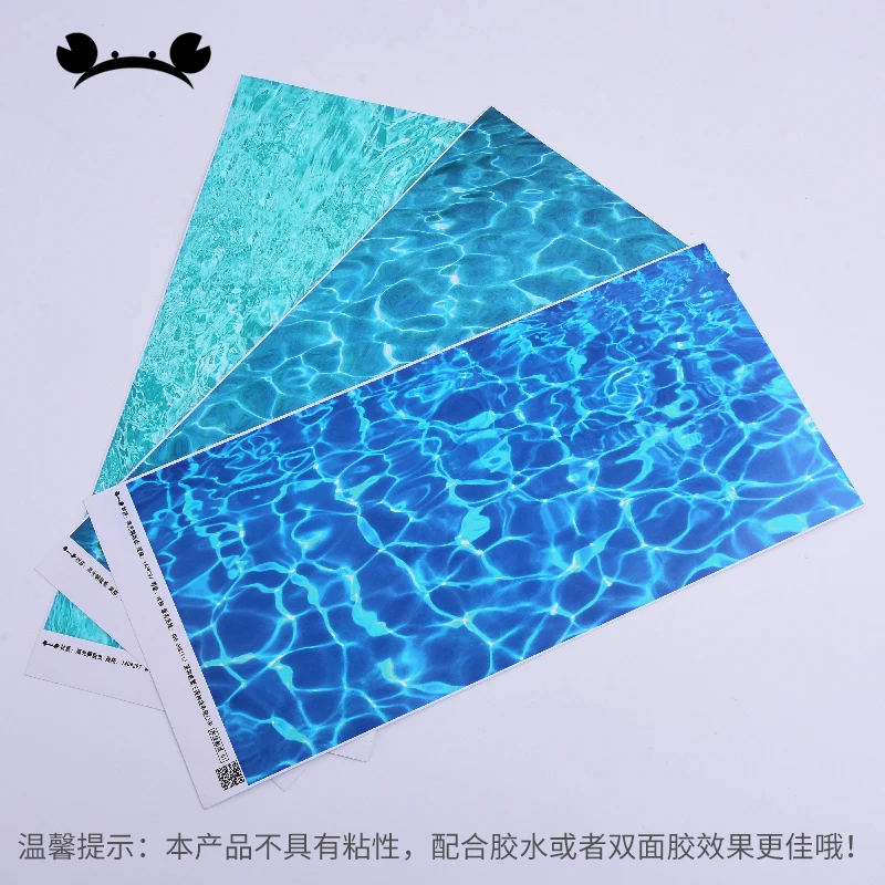 

10pcs Waterscape Paper Sticker Water Ripple Water Lines Sticker DIY Architecture Model Making Material 297x210mm