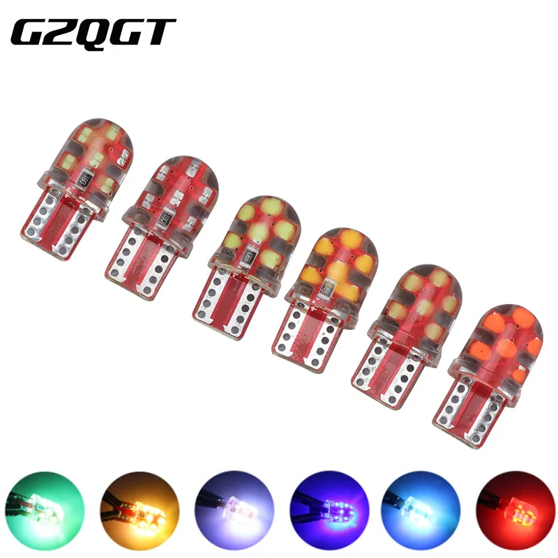 

1X T10 COB силикагель 194 168 501 w5w светодиодный ная лампа canbus 12SMD автомобильное Внутреннее освещение авто клиновидный парковочный купол освещение ...