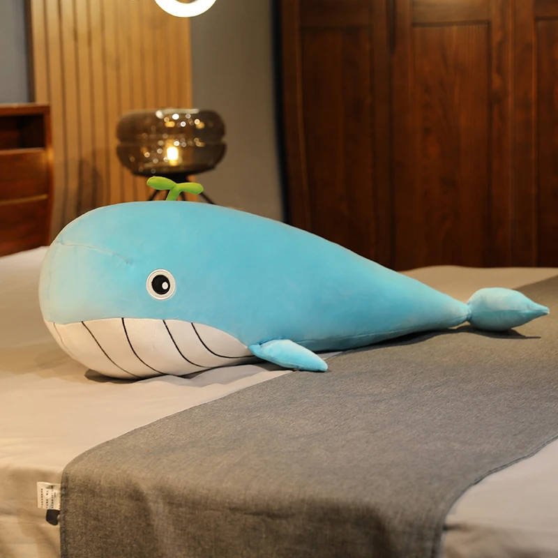 

Cute Creative Plush Toy Large Whale Girl Sleep Pillow Cushion Cartoons Plush Toy Children Birthday Gift Pluszaki Plushie BC50MR