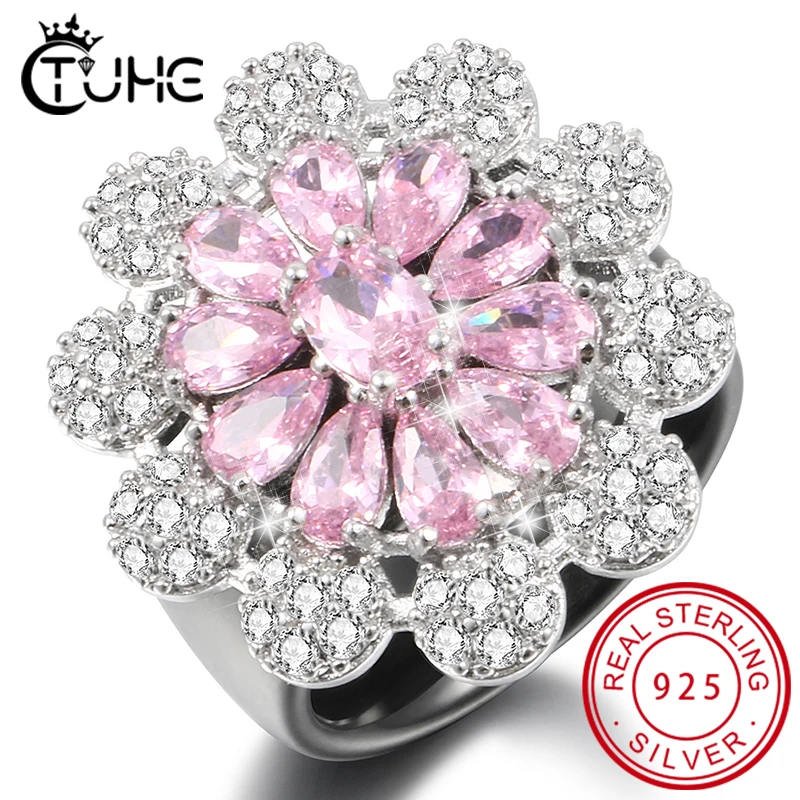 Женское керамическое кольцо из серебра 925 пробы с фианитом|Кольца| |