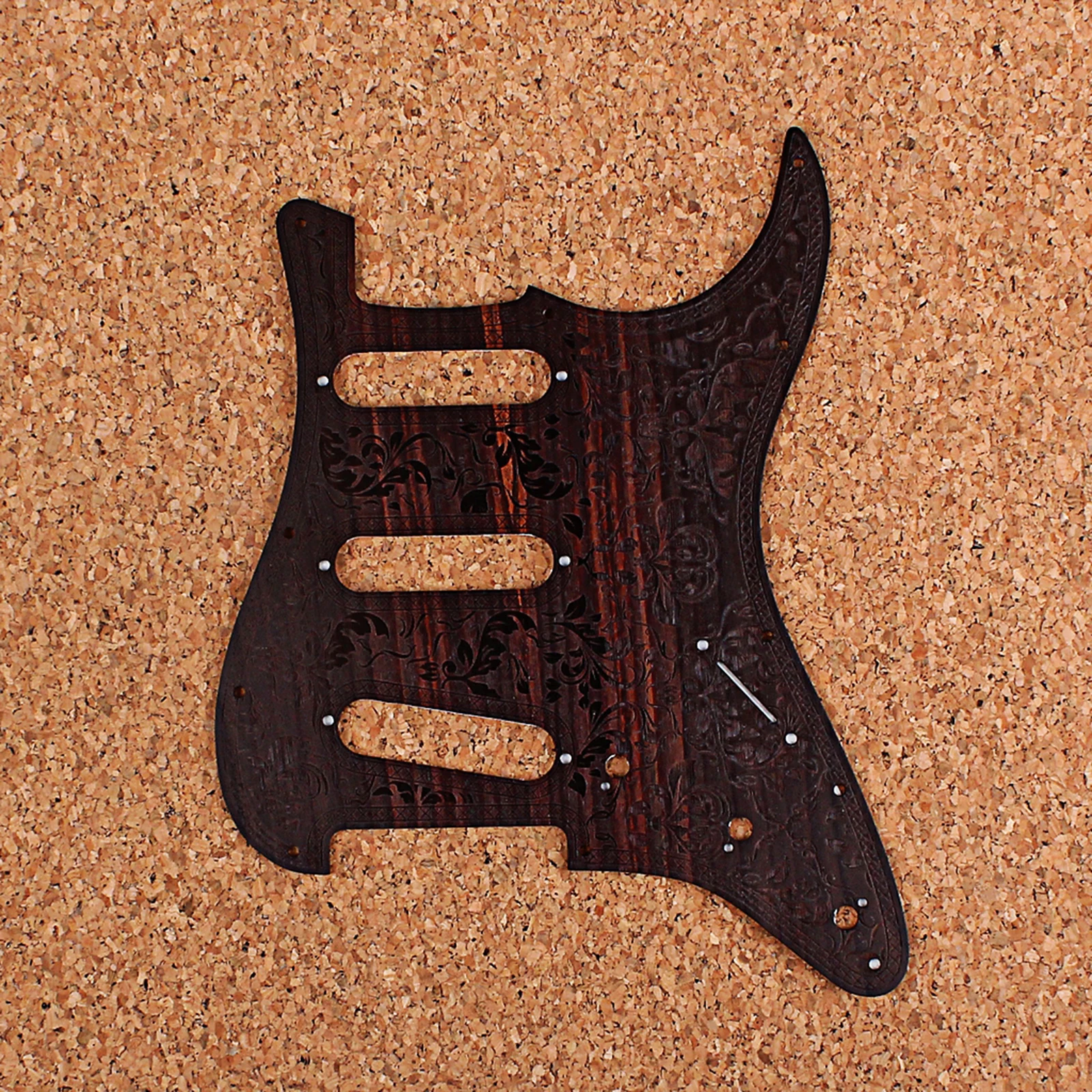 

1pc Carved Rosewood 8 Hole Guitar Scratch Plate for ST Electric Guitar Musical Instrument Accessories Brown