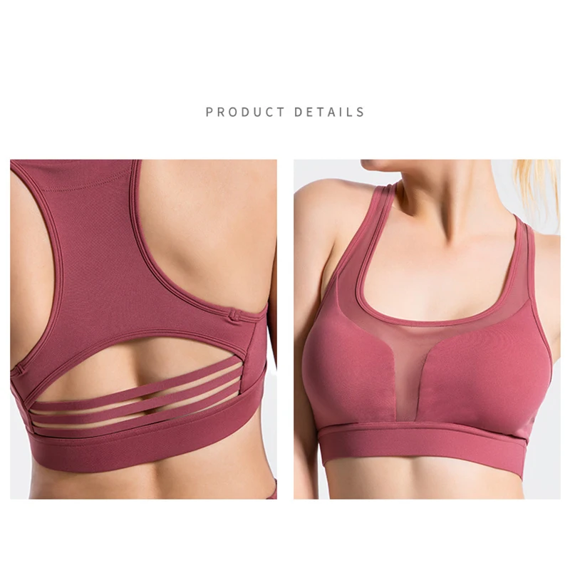 Сетчатый сексуальный спортивный топ на спине с задним карманом ударопрочный