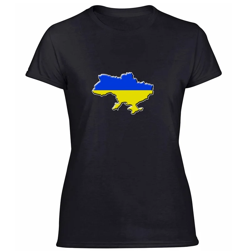 Футболка с принтом флага Украины карта Мужская 2020 большие размеры S-5xl 100% хлопок