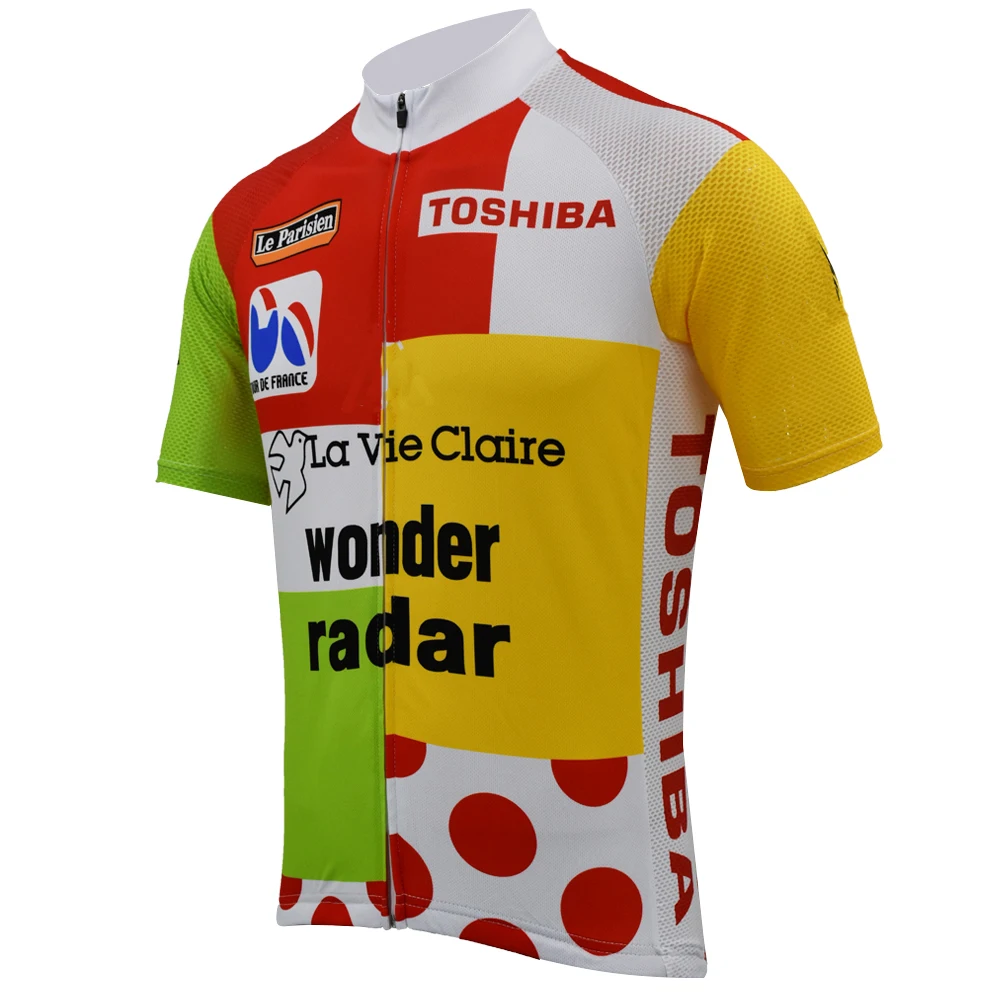 1985 france cycling jersey men short sleeve red white green summer bike wear road clothing bicycle clothes | Спорт и развлечения
