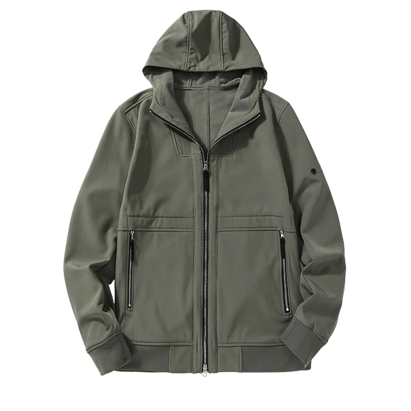 Осенне-зимняя тонкая флисовая термокуртка Stone Pirates 20ss однотонная куртка с