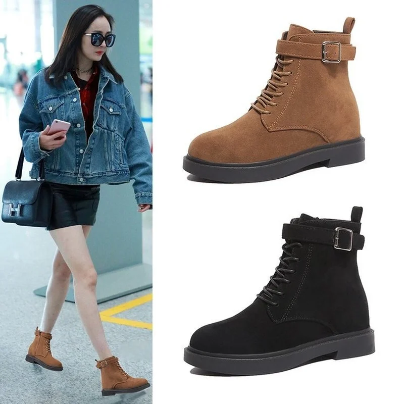 

NEW Women Warm Boots Autumn Winter Boots Classic Zipper Snow Ankle Boots Winter Suede Warm Women Shoes Platform Shoes