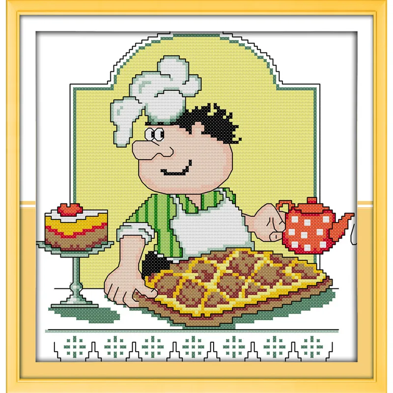 Набор для вышивки крестом Joy Sunday Humor Chef смешная кухонная утварь Декор дома из