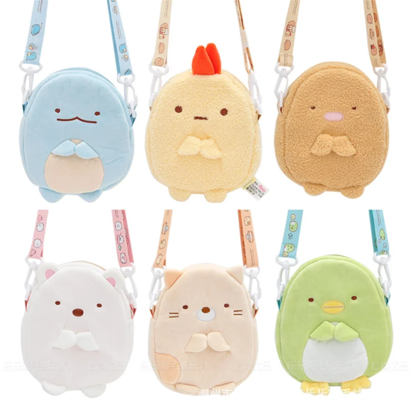 

Kawaii San-X Corner Bio Plush Backpack Japan Anime Sumikko Gurashi Plush Doll Cute Penguin Shoulder Bag Messenger Bag Girls Gift