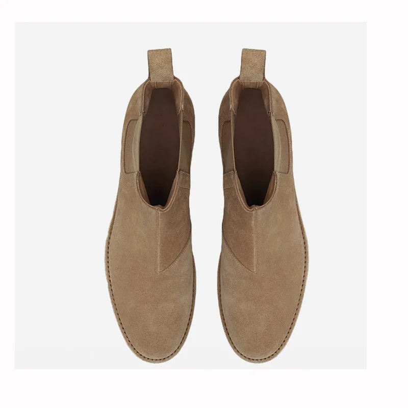 Ручная работа Мужские короткие ботинки Челси Кожаные в Европе Летние Martin высокие