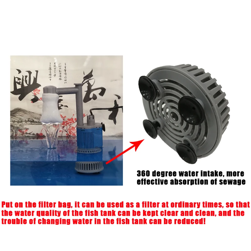 

Aquarium Cleaner Machine Electric Automatic Removable Vacuum Water Changer Sand Algae Cleaner Filter Changer MYDING