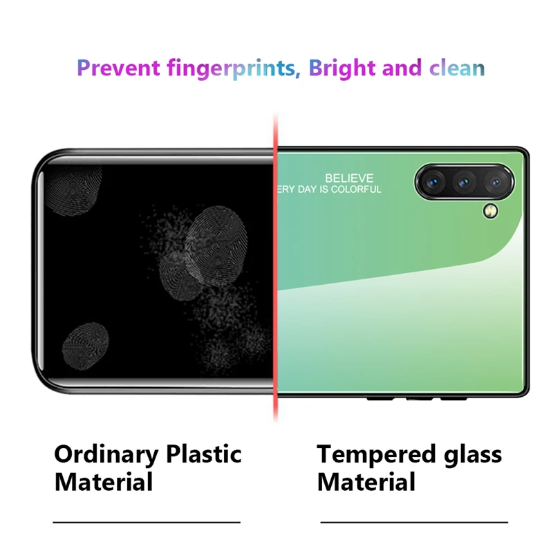Для samsung Galaxy S10 Note 10 Plus, чехол с градиентным закаленным стеклом, Жесткие ТПУ чехлы накладки для samsung Galaxy Note 8 9 10 S10 5G S10E