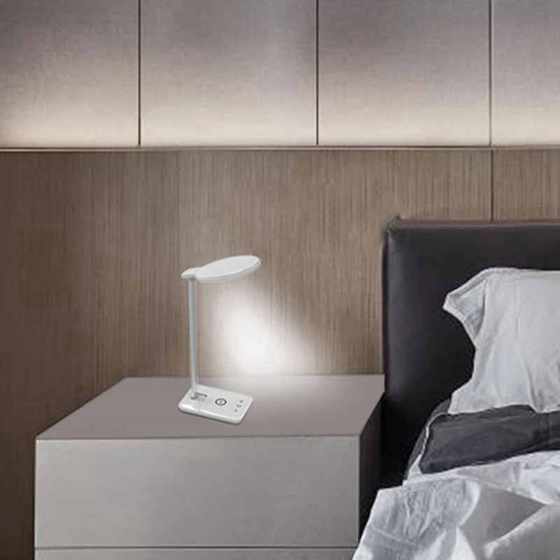 Светодиодная настольная лампа + Беспроводное зарядное устройство 10 Вт для Apple