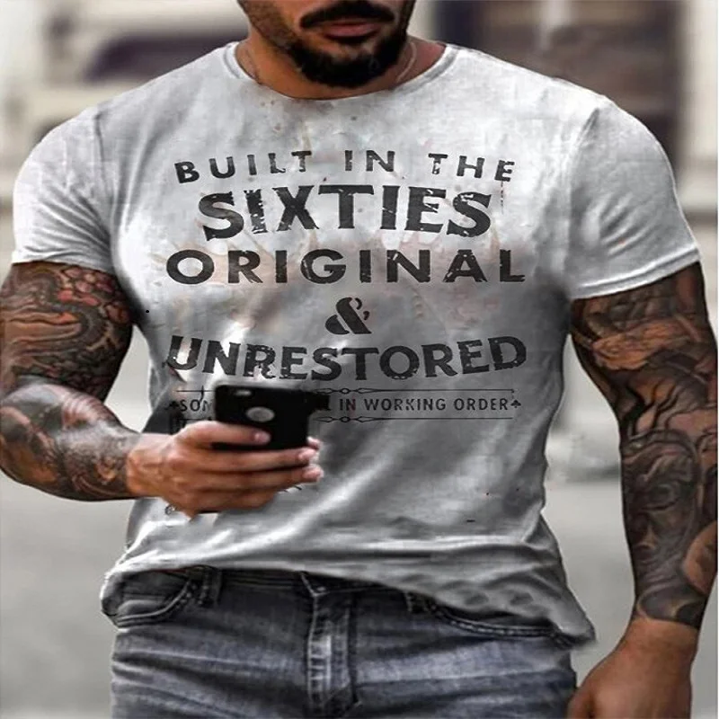 

Casual breathable summer 3D printing fun T-shirt sports oversized T-shirt short sleeve 2021 new men's T-shirt 110-6XL